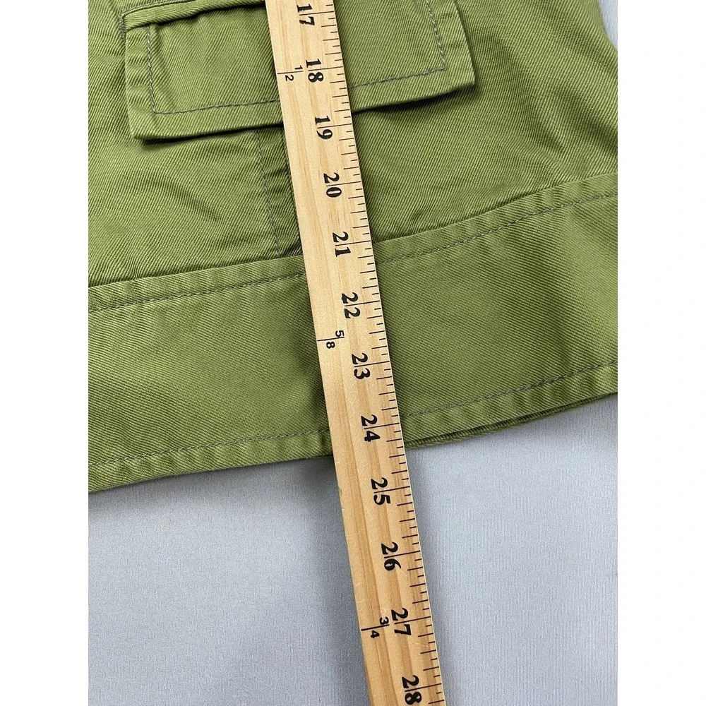 Chicos Womens Jacket Blazer 3 Sz XL Olive Green Fairy Twee Utility‎ Casual